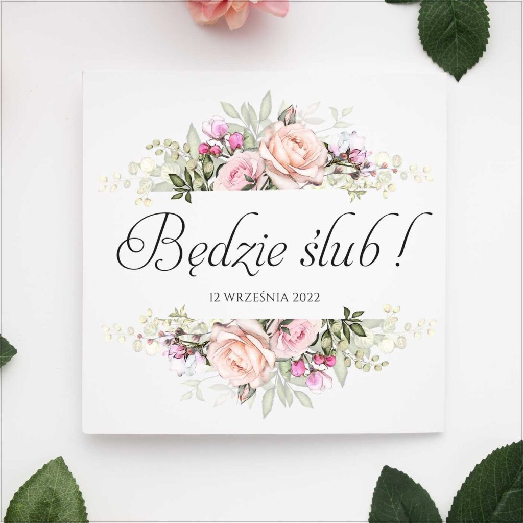 Zaproszenia składane wzór 11