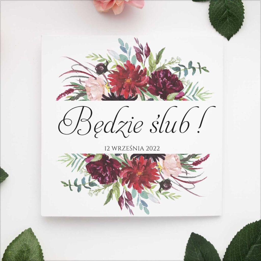 Zaproszenia składane wzór 45