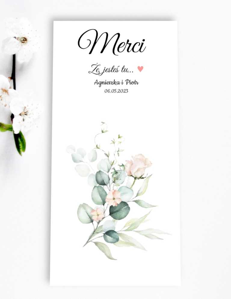 Podziękowanie merci wzór a15