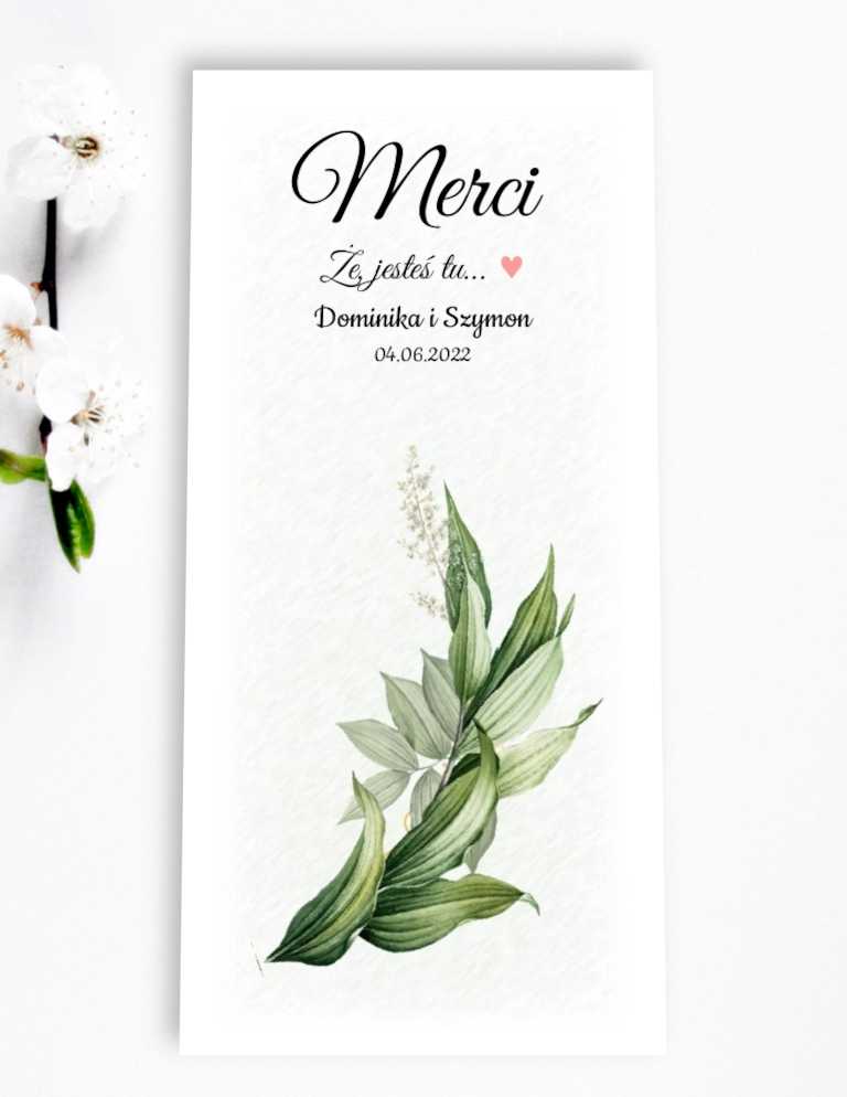 Podziękowanie merci wzór a7