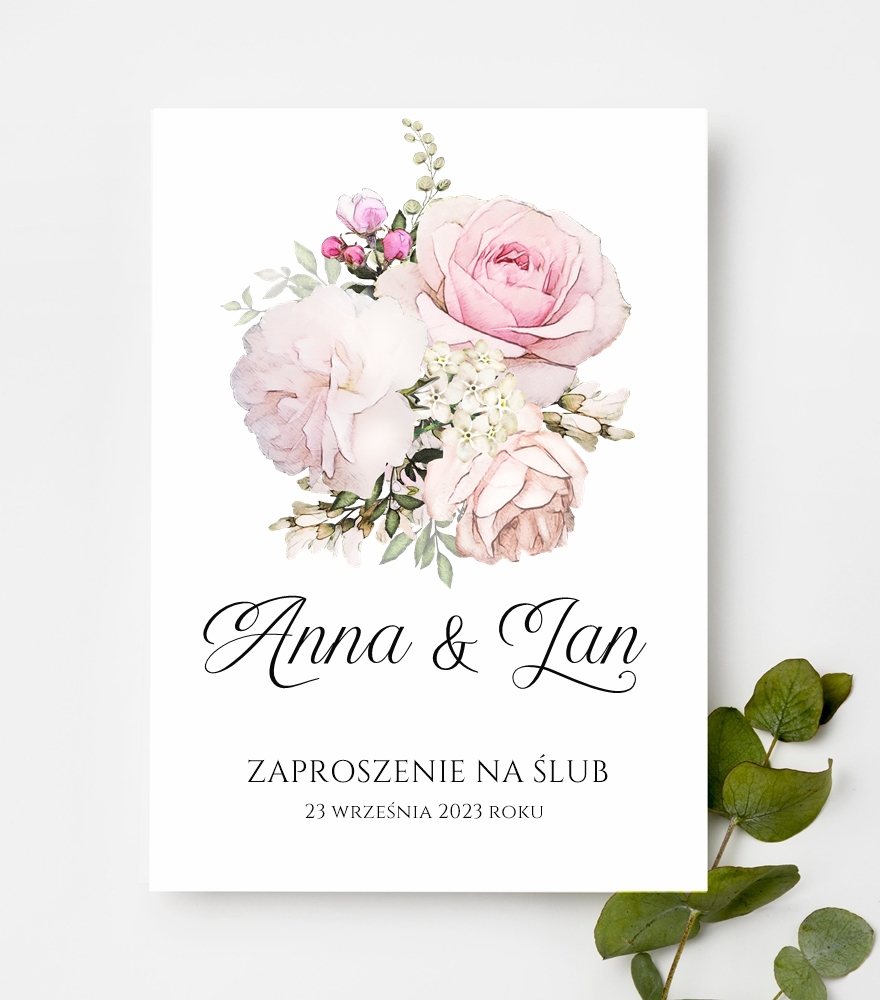 Zaproszenia jednokartkowe wzór JK19