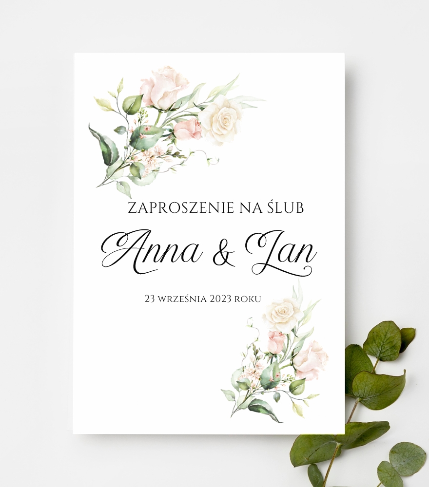 Zaproszenia jednokartkowe wzór JK16