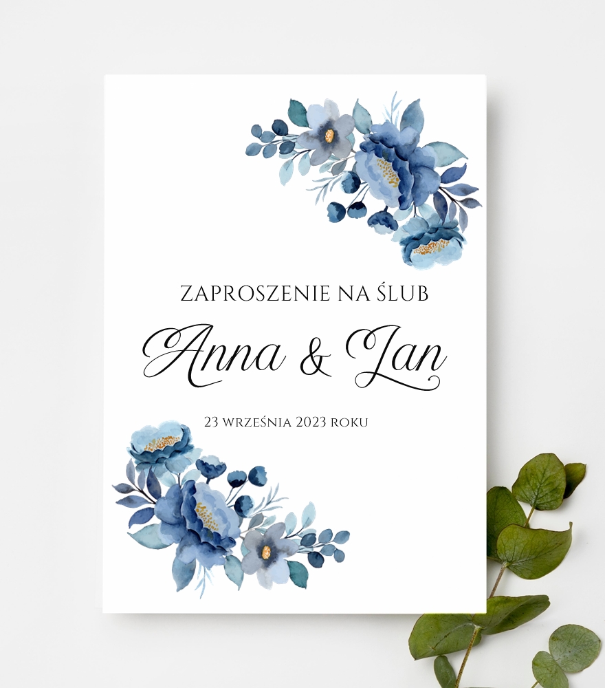 Zaproszenia jednokartkowe wzór JK8