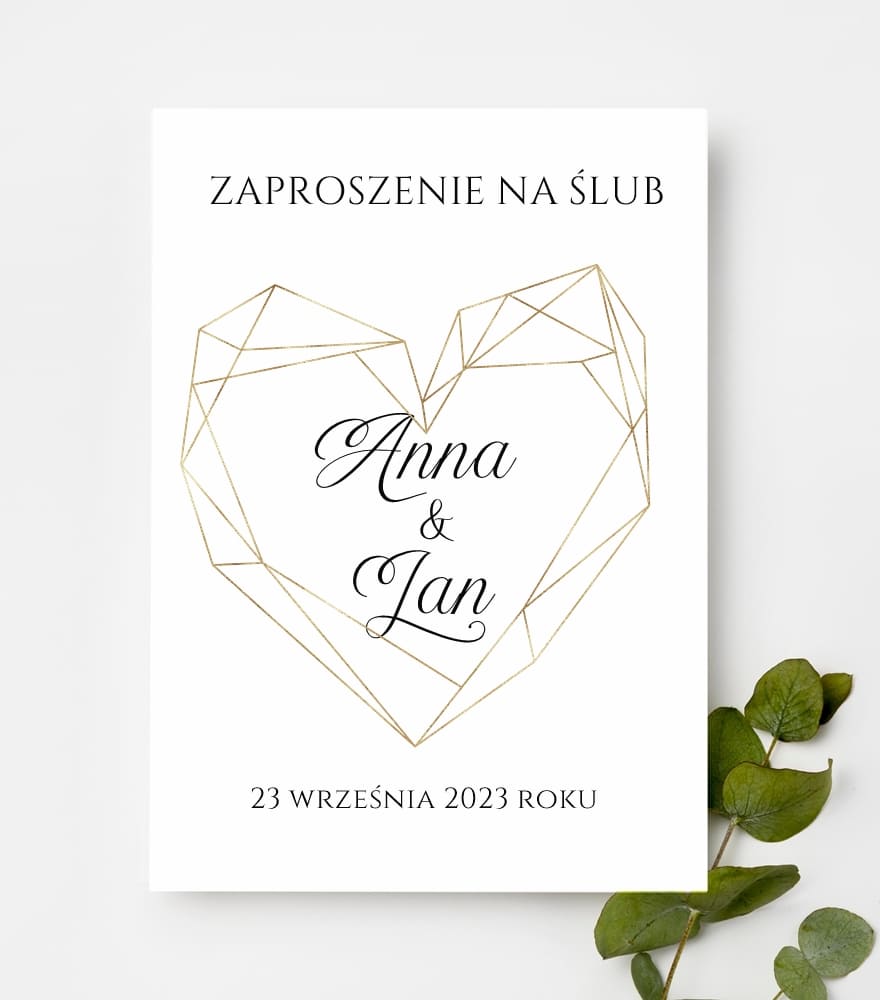 Zaproszenia jednokartkowe wzór JK4