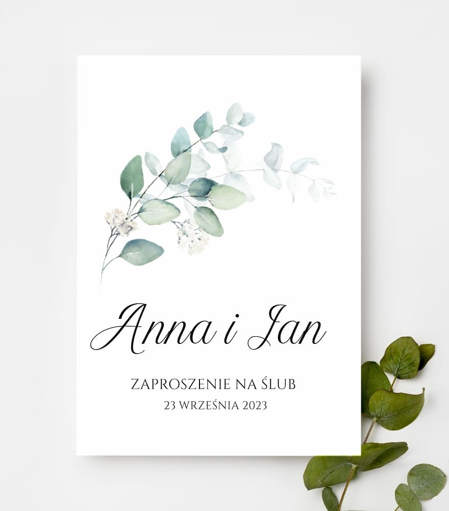 Zaproszenia jednokartkowe wzór JK6