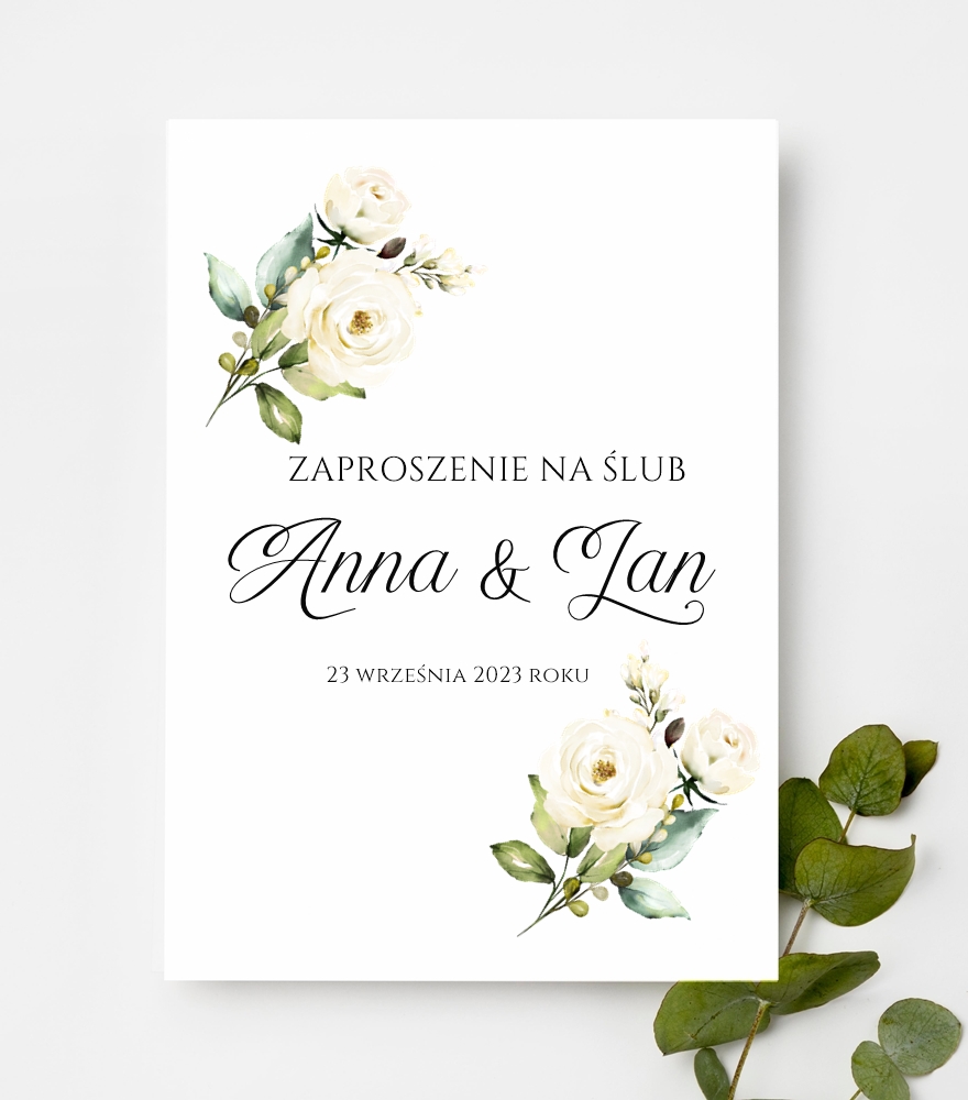Zaproszenia jednokartkowe wzór JK23