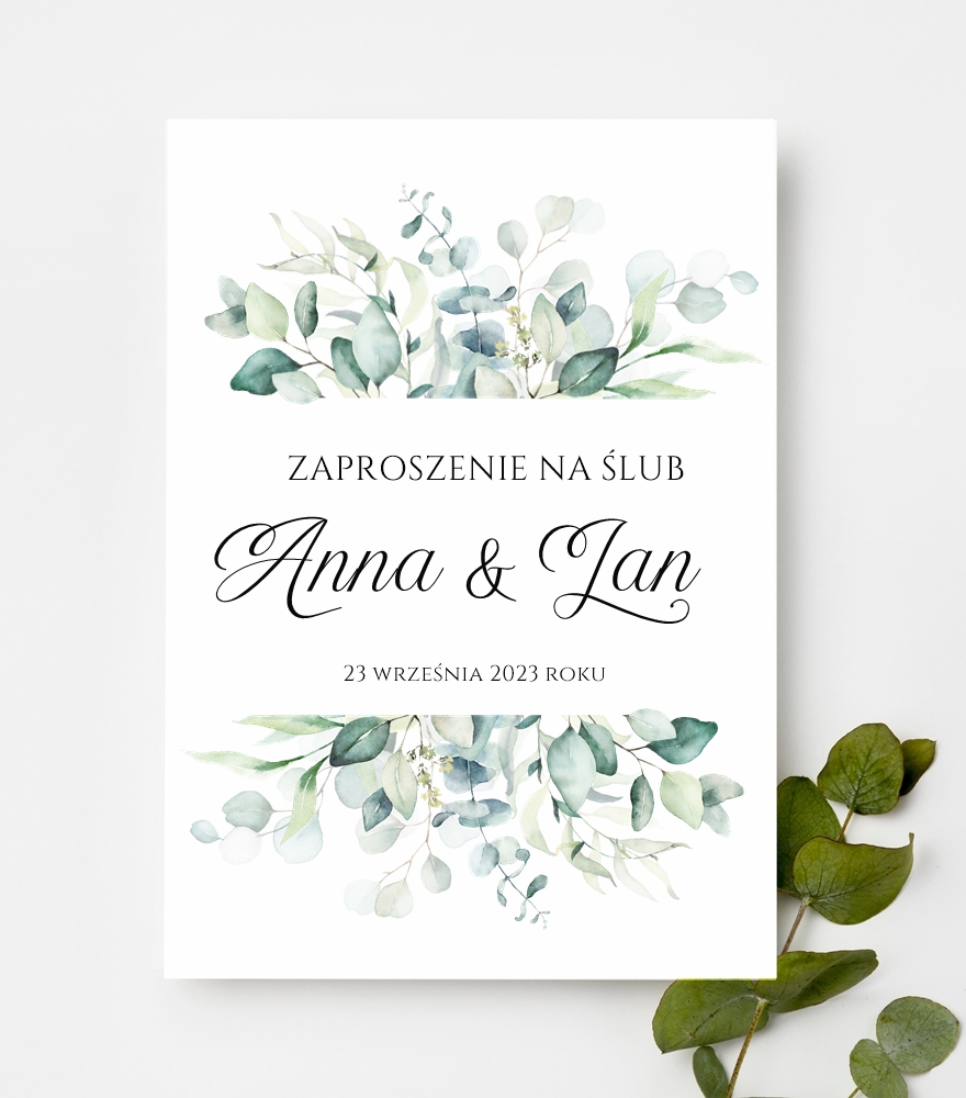 Zaproszenia jednokartkowe wzór JK22
