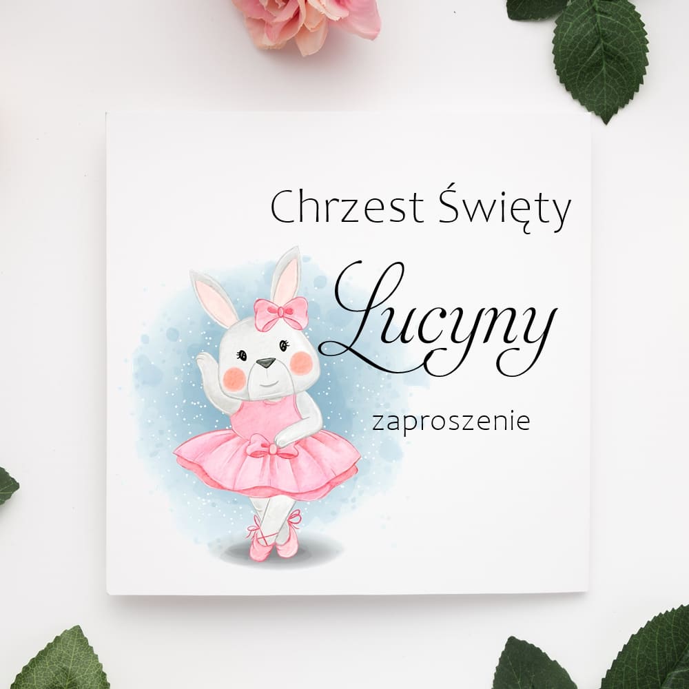 Zaproszenia składane chrzest św. C11