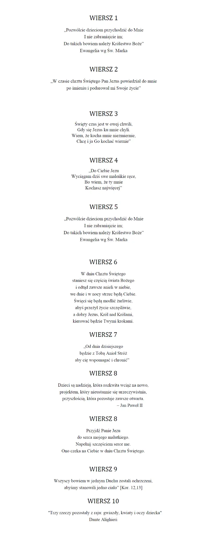 Zaproszenia składane chrzest św. C17 – wzór