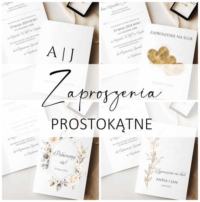 Zaproszenia prostokątne