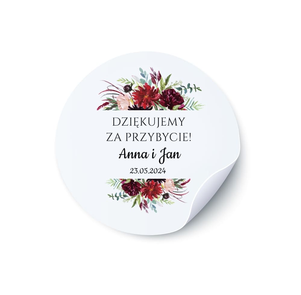 Naklejka okrągła na słoiczek N16