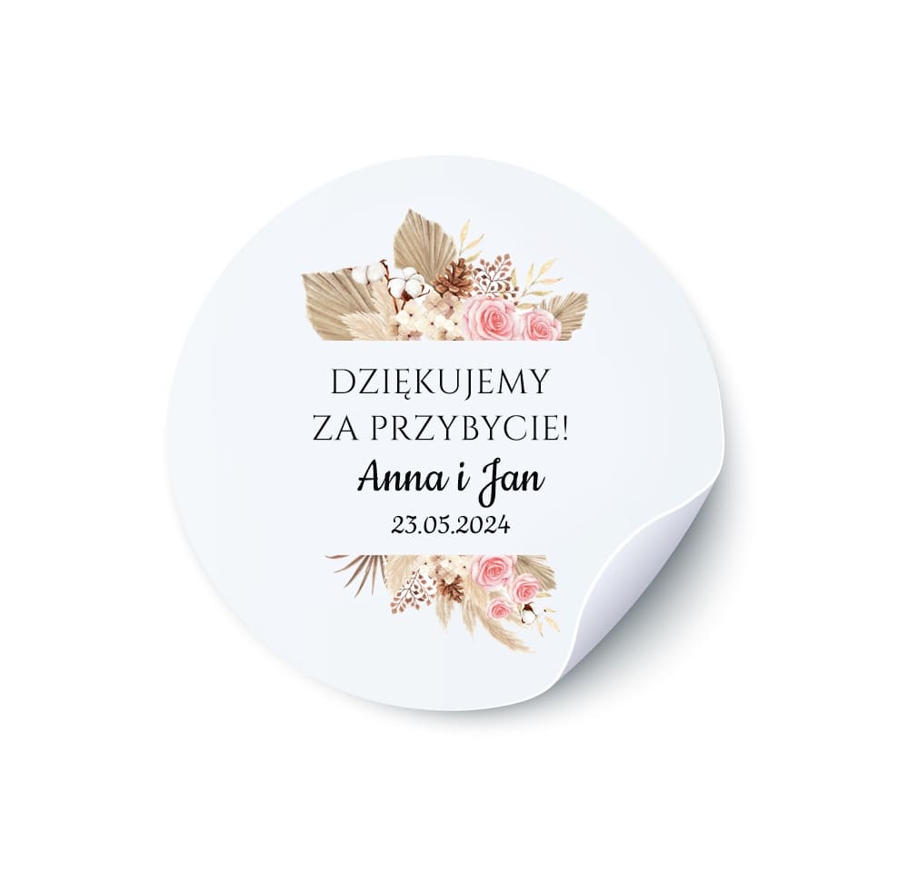 Naklejka okrągła na słoiczek N04