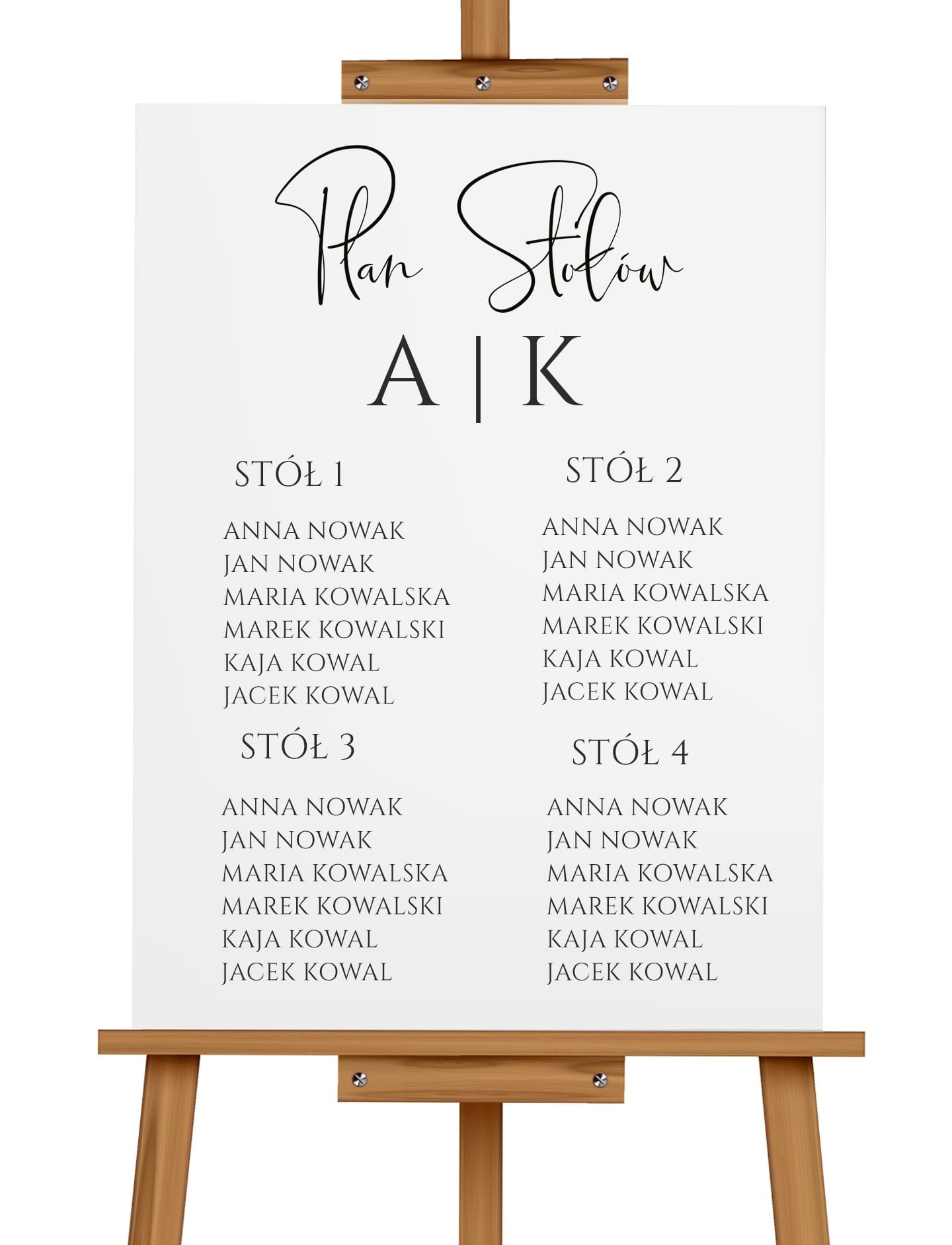 Plan stołów wzór 30