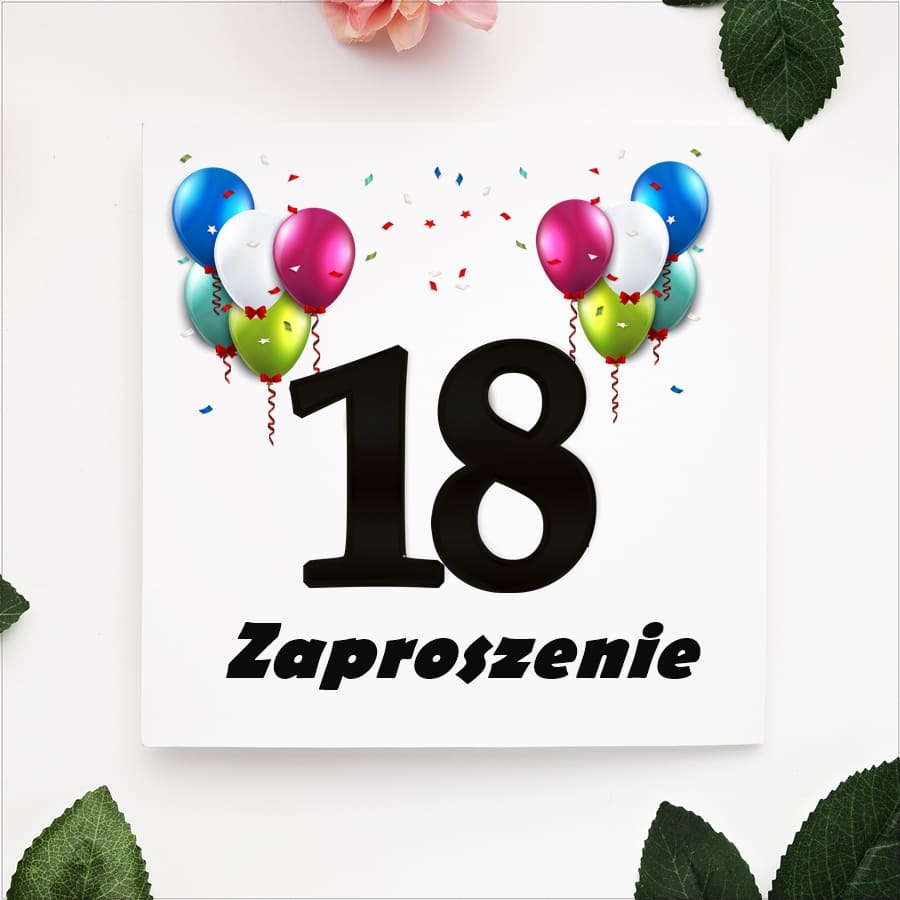 Zaproszenia składane wzór U18