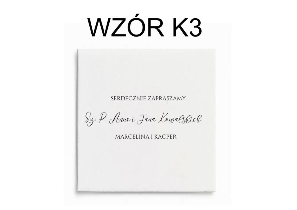 Zaproszenia składane wzór 101 – wzór
