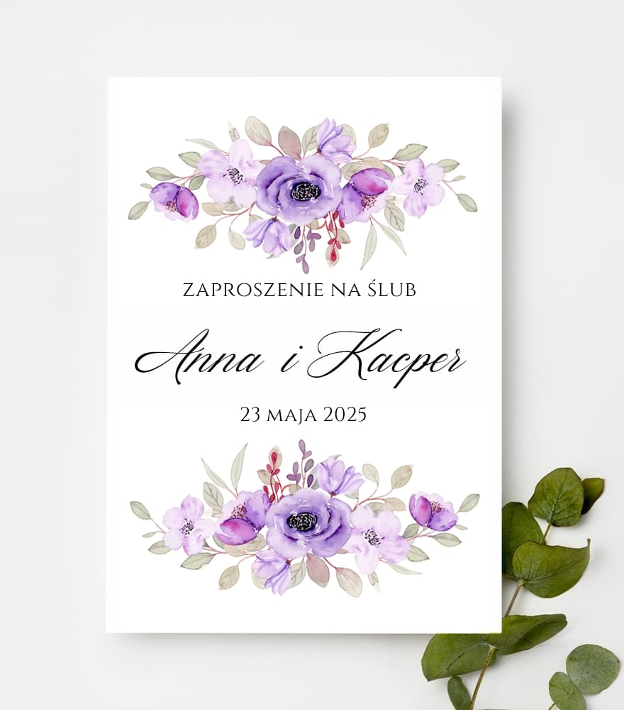 Zaproszenia jednokartkowe wzór JK59