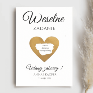 Weselne zadanie ze zdrapką