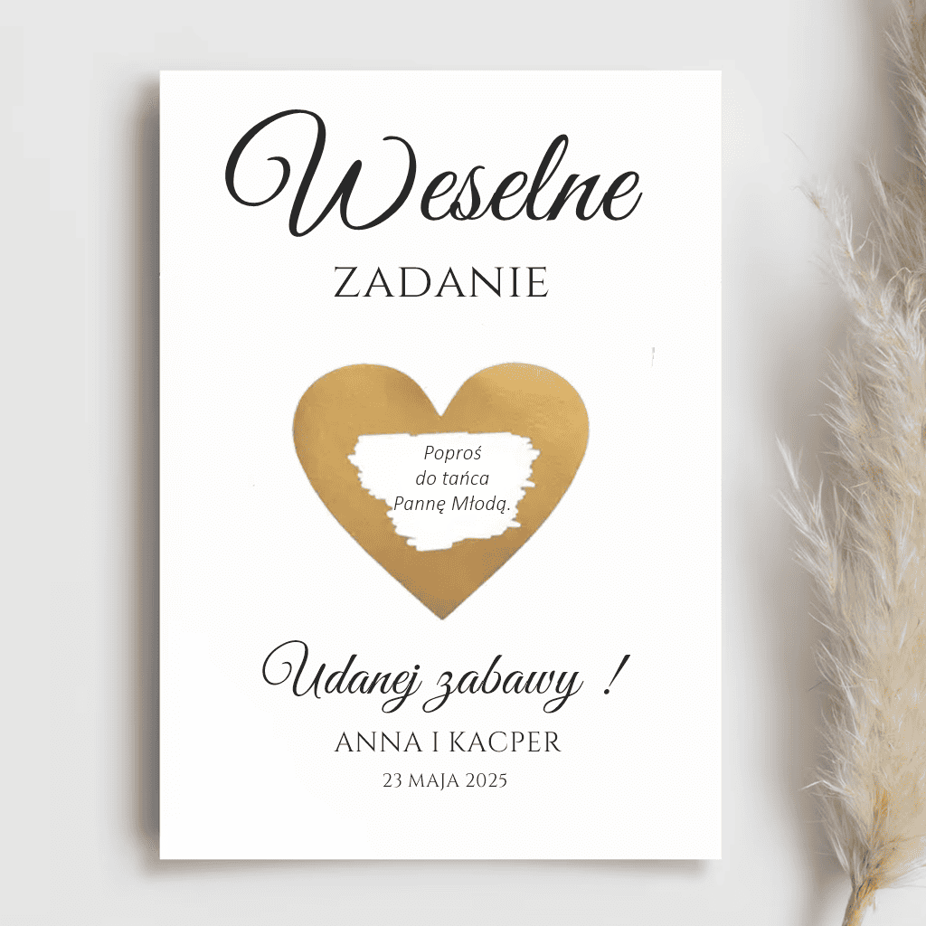 Weselne zadanie zdrapka WZZ1