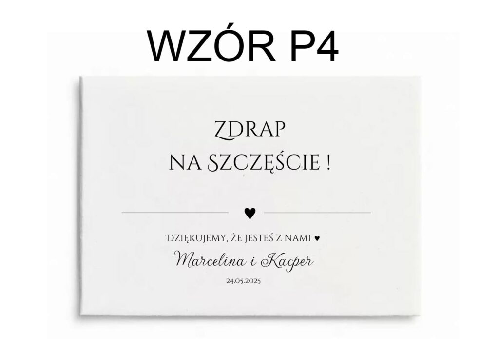 Koperta na zdrapkę Ciemny Beż – wzór
