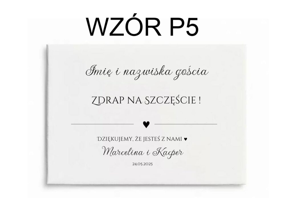 Koperta na zdrapkę Ciemny Beż – wzór