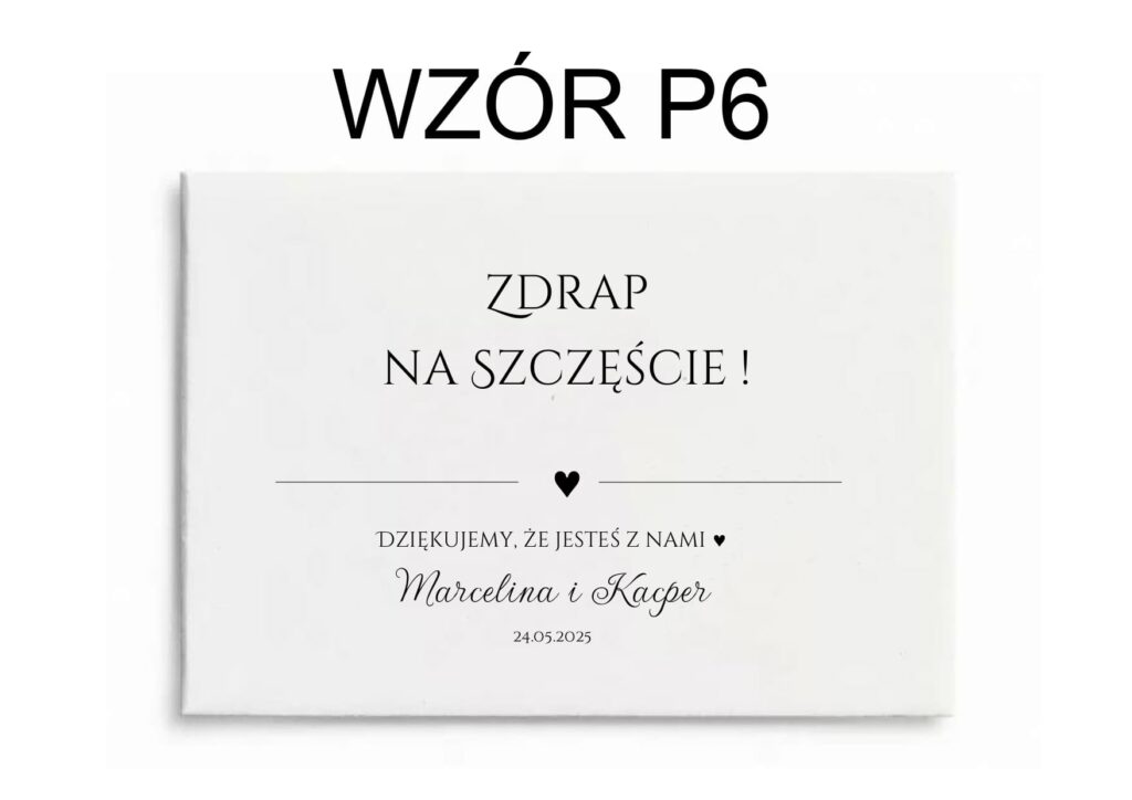 Koperta na zdrapkę Ciemny Beż – wzór