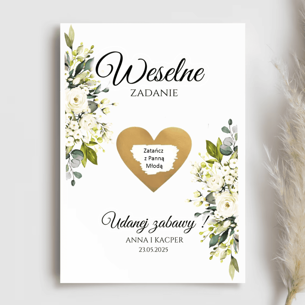 Weselne zadanie zdrapka WZZ4