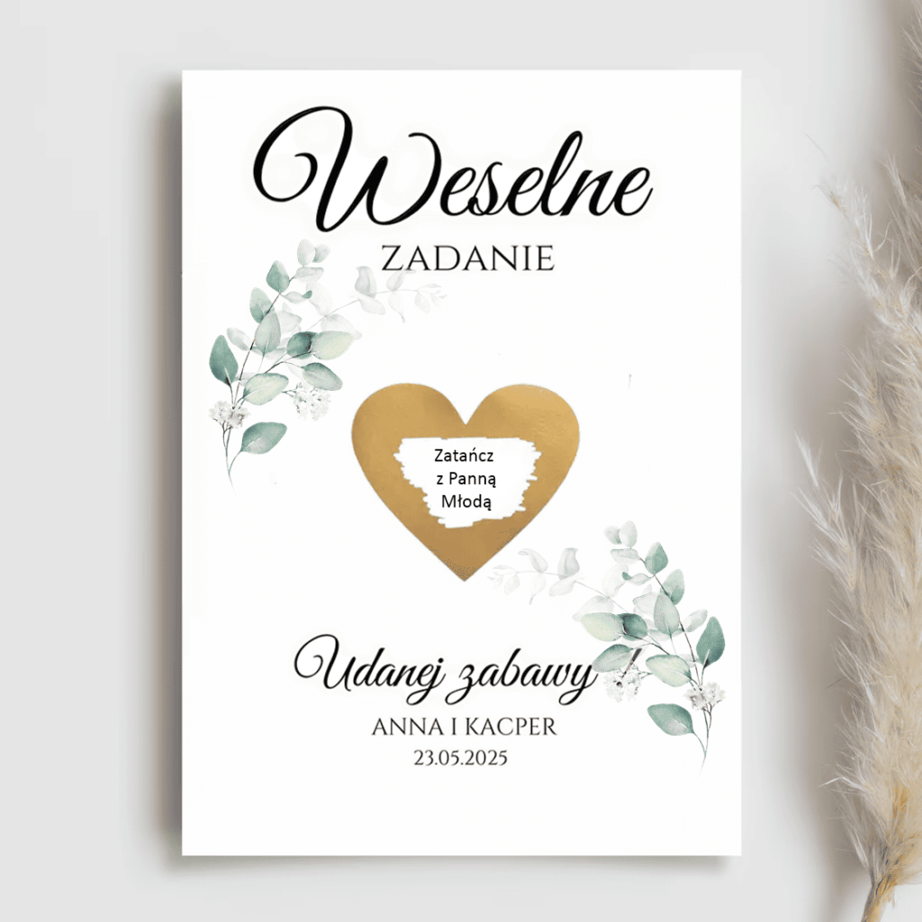 Weselne zadanie zdrapka WZZ10