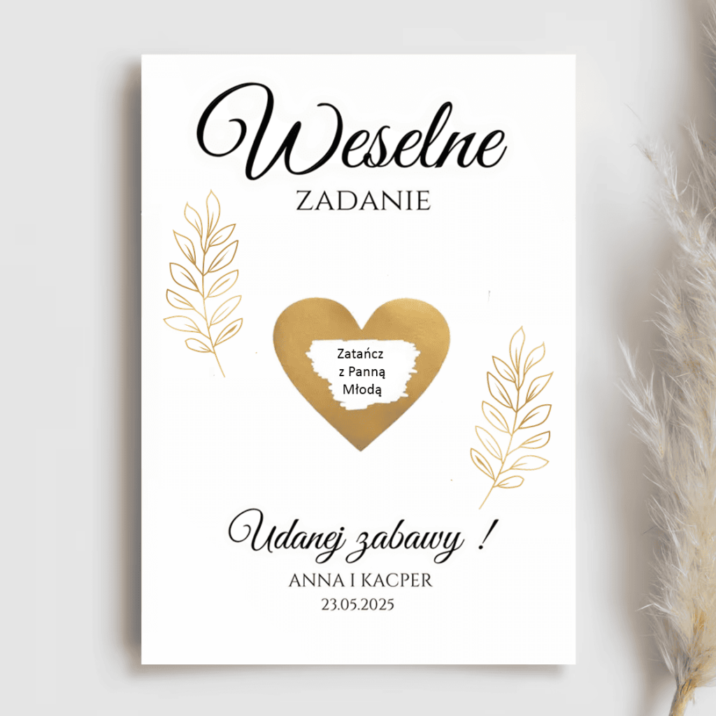 Weselne zadanie zdrapka WZZ11