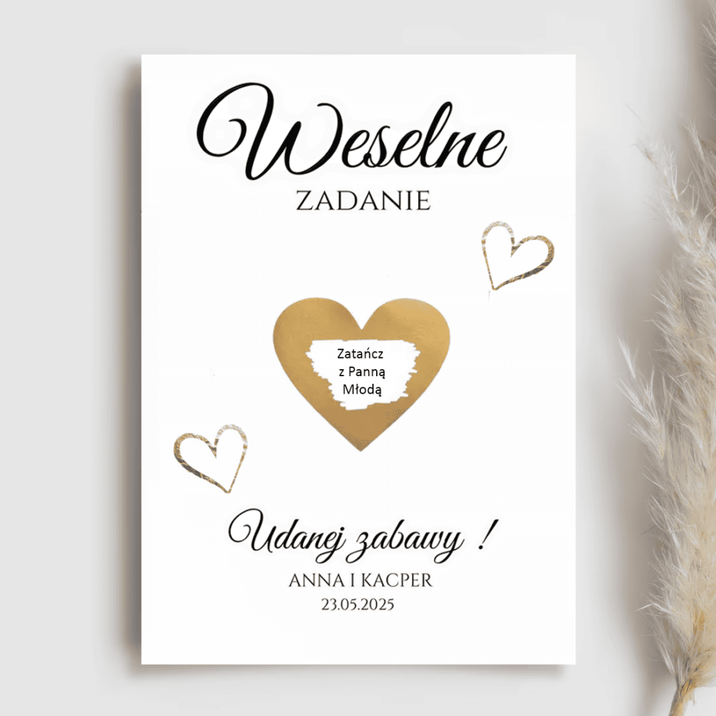 Weselne zadanie zdrapka WZZ13