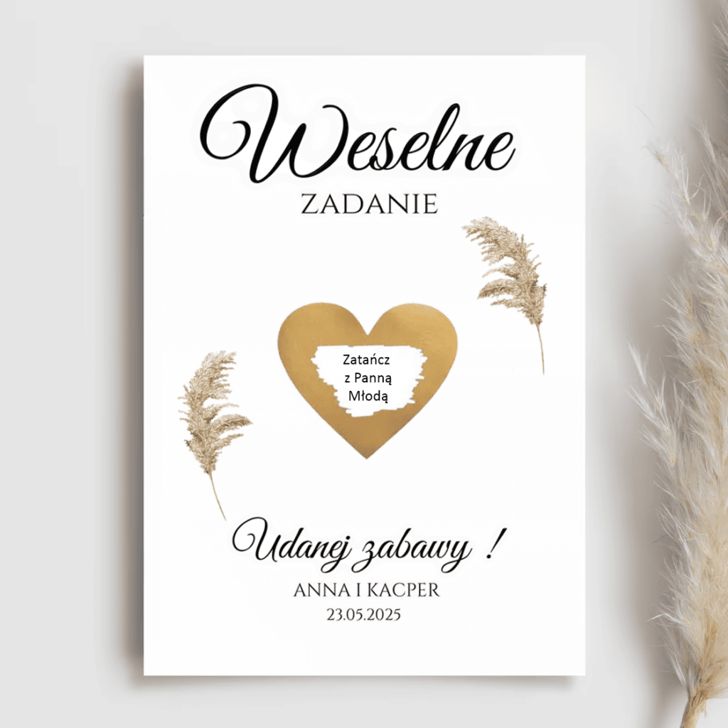 Weselne zadanie zdrapka WZZ14