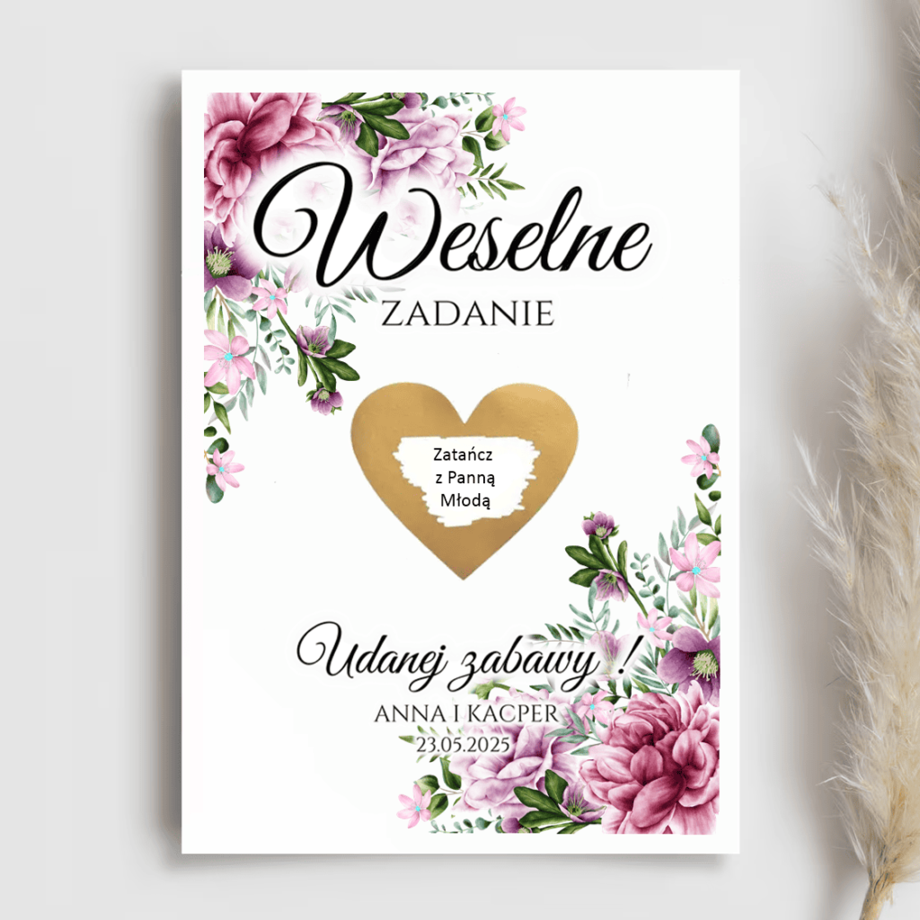 Weselne zadanie zdrapka WZZ15