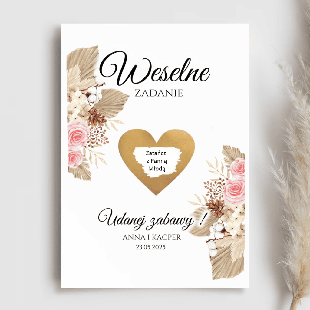 Weselne zadanie zdrapka WZZ18
