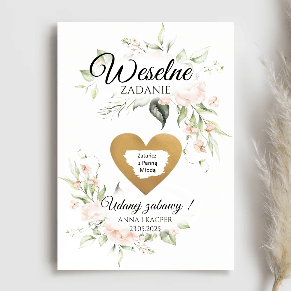 Weselne zadanie zdrapka WZZ22