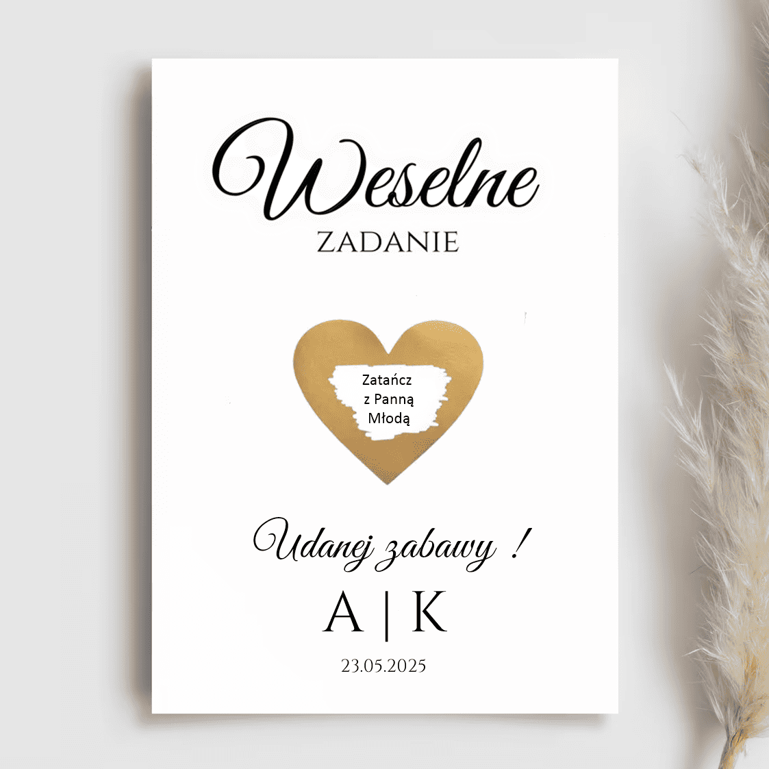 Weselne zadanie zdrapka WZZ19