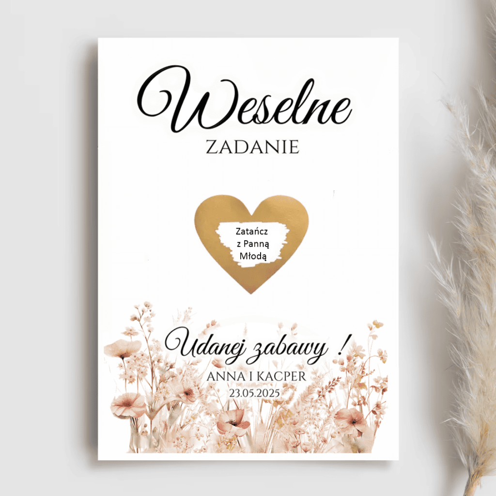 Weselne zadanie zdrapka WZZ5