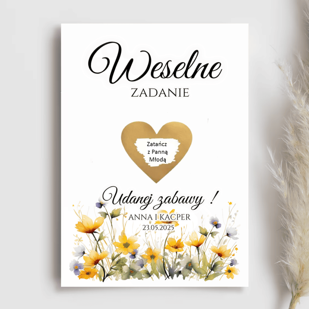 Weselne zadanie zdrapka WZZ6