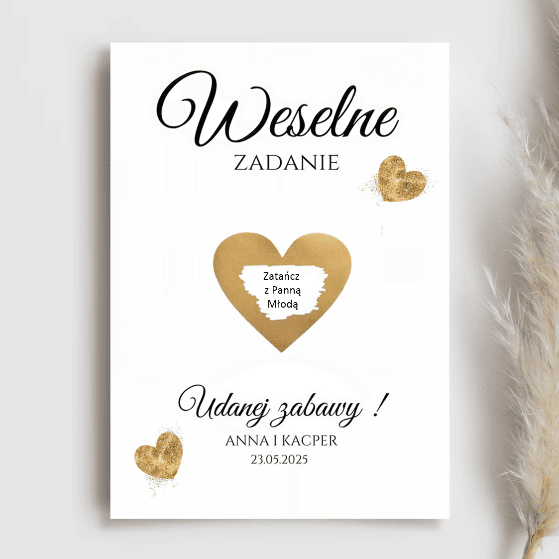 Weselne zadanie zdrapka WZZ8