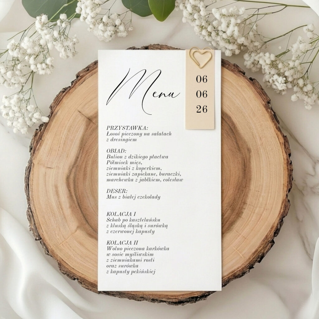 Menu jednokartkowe Biscuit
