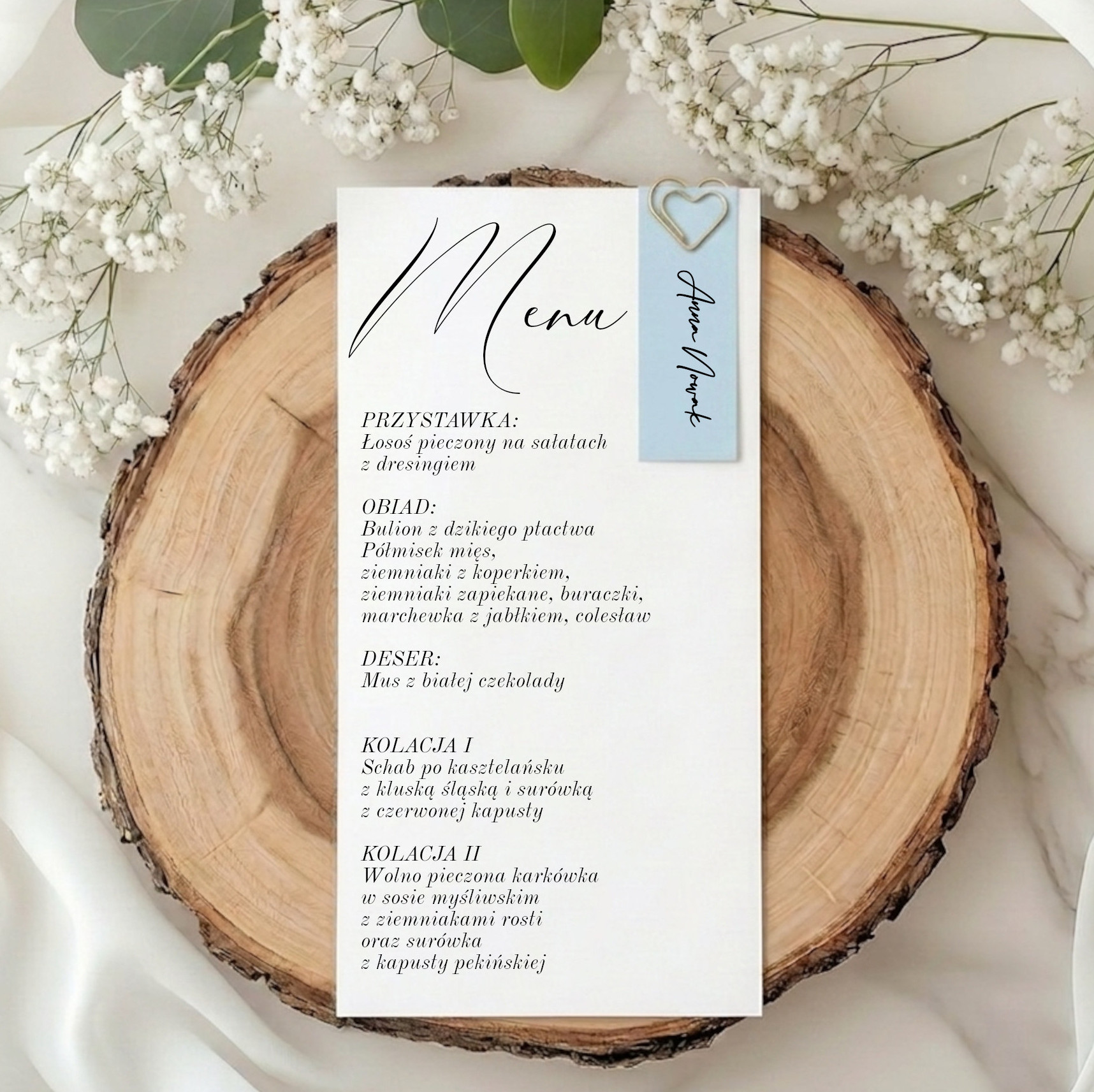 Menu z winietką Sky
