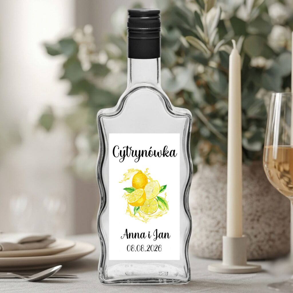 Nalewka cytrynówka - naklejka na butelkę 500 ml