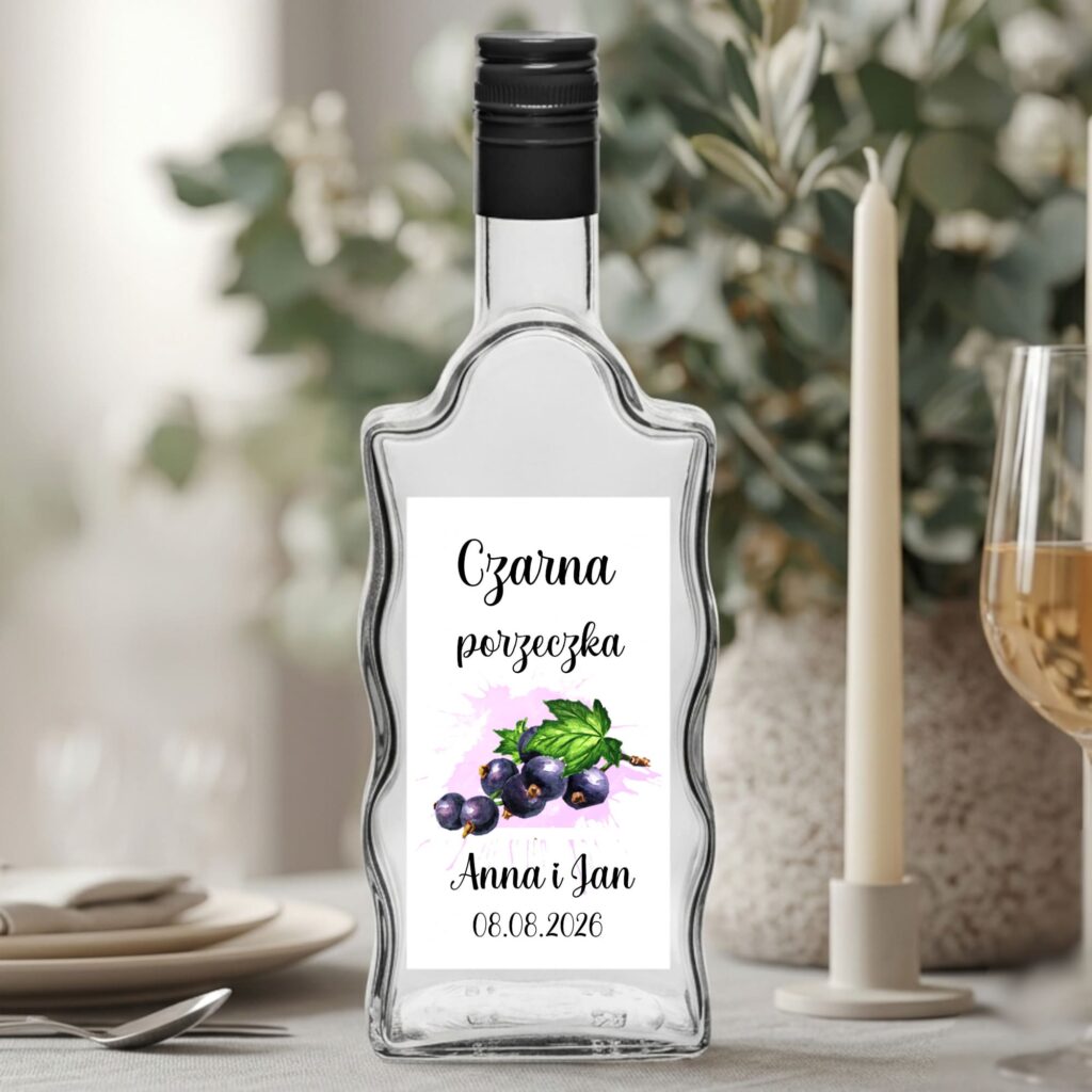 Nalewka czarna porzeczka - naklejka na butelkę 500 ml