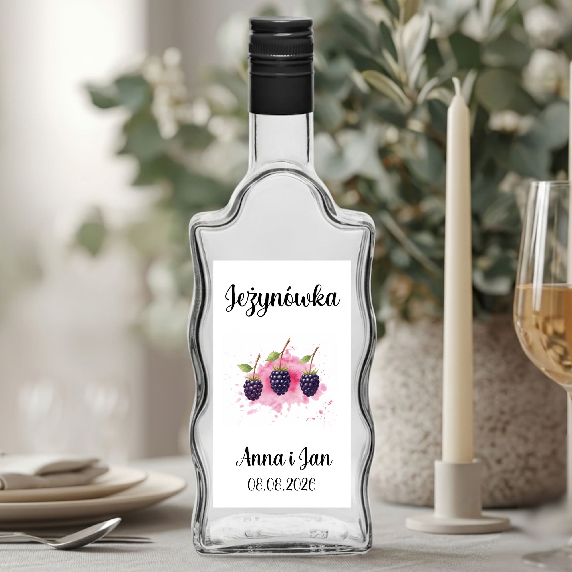 Nalewka jeżynówka - naklejka na butelkę 500 ml