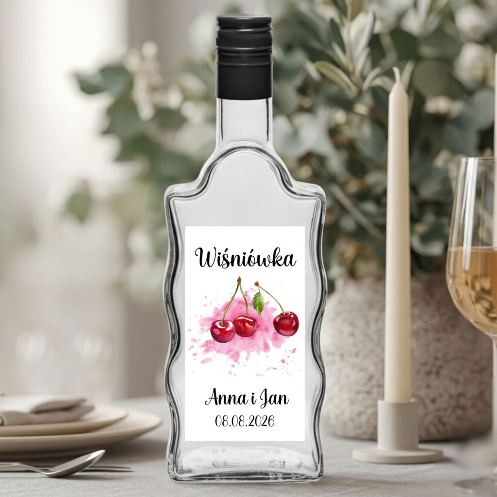 Nalewka wiśniówka - naklejka na butelkę 500 ml