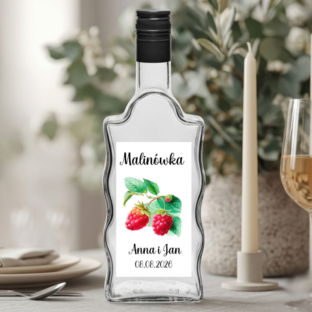 Nalewka malinówka - naklejka na butelkę 500 ml
