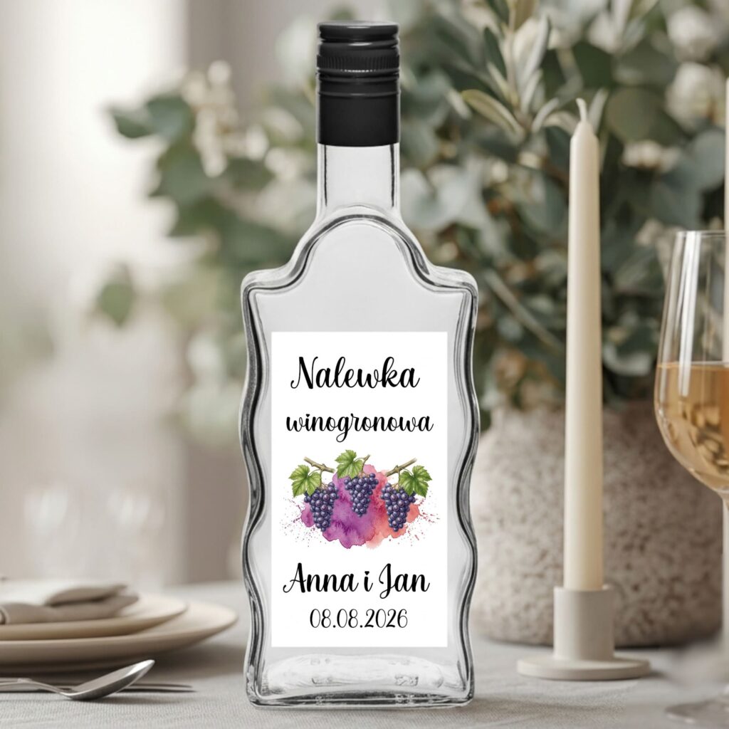 Nalewka winogronowa - naklejka na butelkę 500 ml